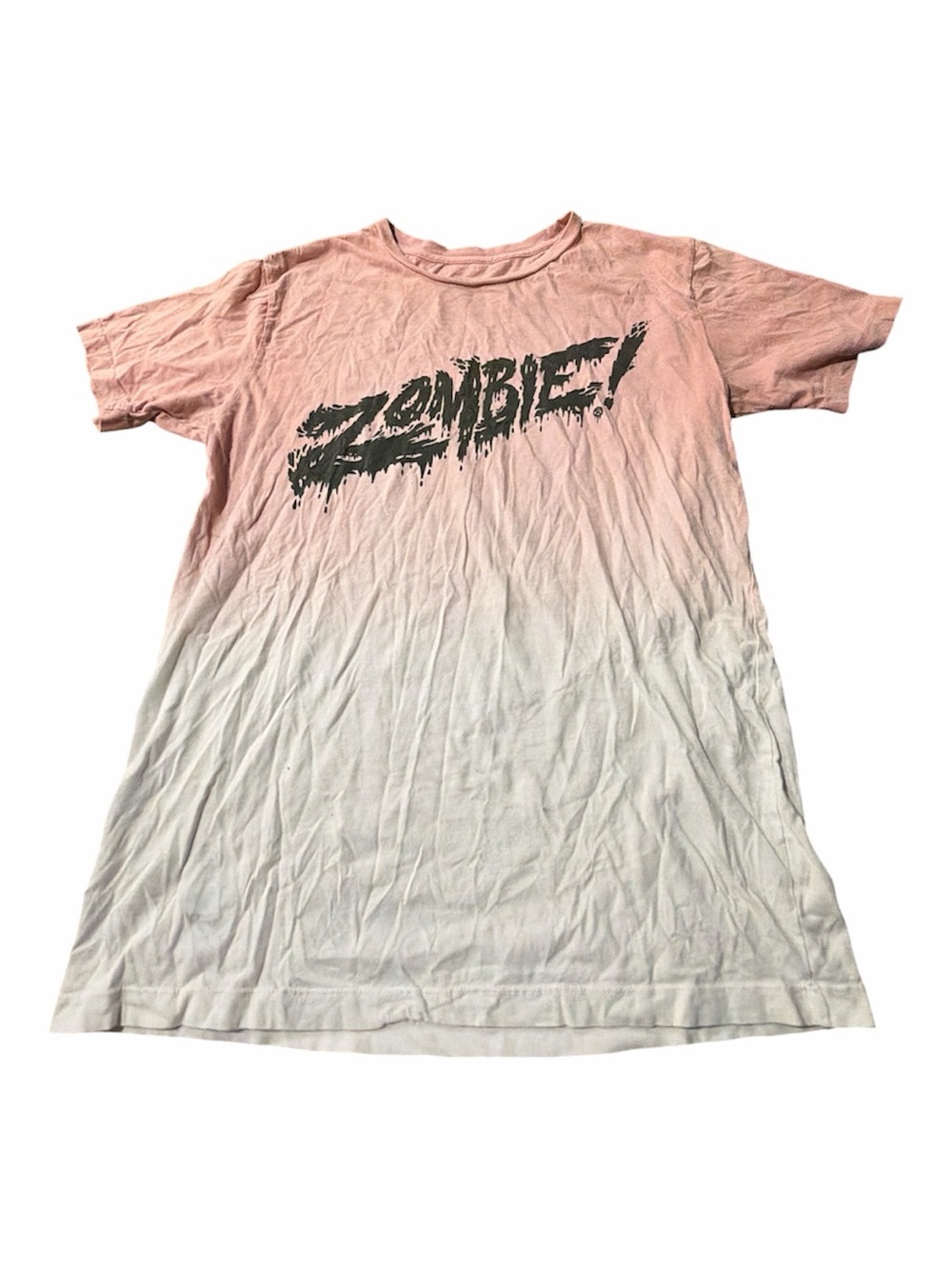 Flatbush Zombies “Open Your Mind” Ombre Tee Size Medium Pink to White Fade